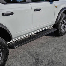 Load image into Gallery viewer, Westin Grate Steps Running Boards 75 in - Textured Black - Side View