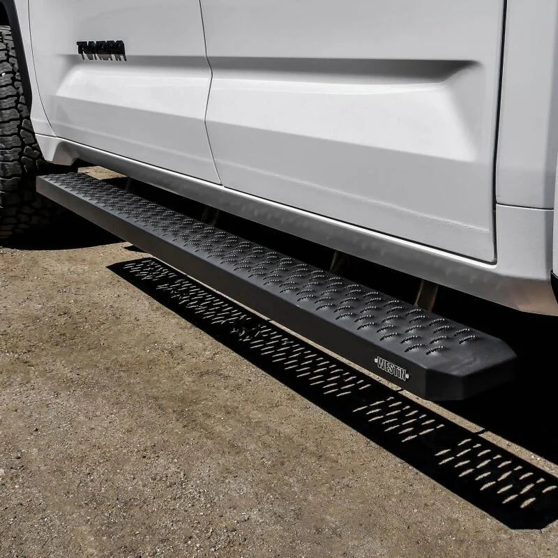 Westin Grate Steps Running Boards 79 in - Textured Black - Back View