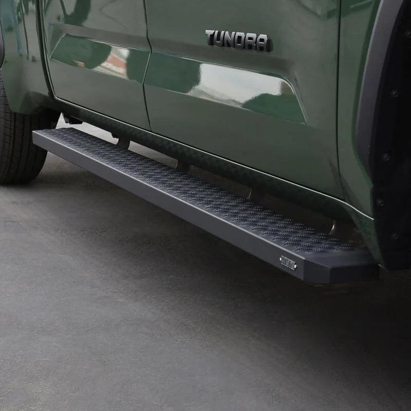 Westin Grate Steps Running Boards 90 in - Textured Black - Side View