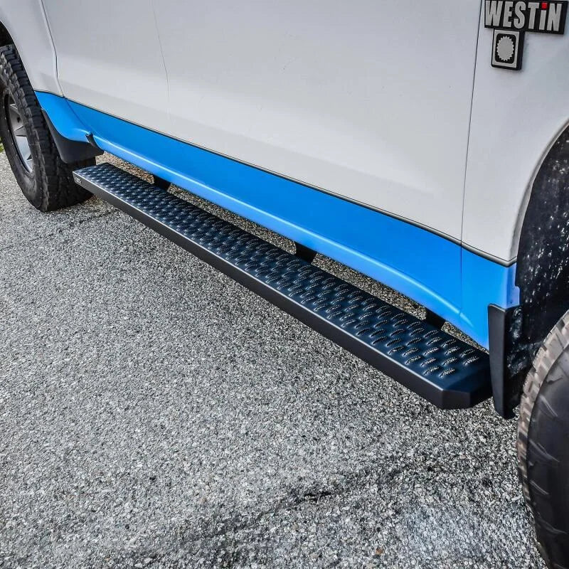 Westin Grate Steps Running Boards 90 in - Textured Black - Additional View 10