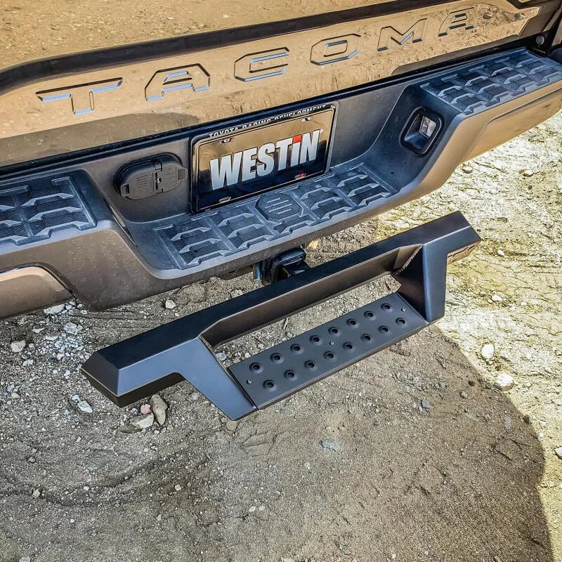 Westin HDX Drop Hitch Step 34in Step 2in Receiver - Textured Black - Back View