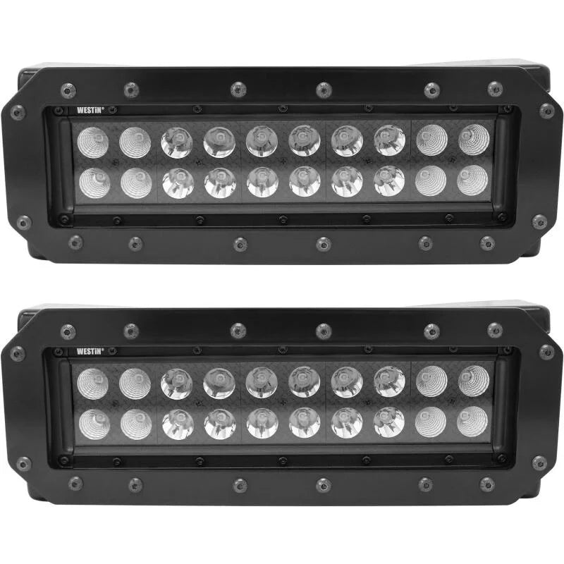 Westin HDX Flush Mount B-FORCE LED Light Kit (Set of 2) w/wiring harness - Black - Main Product View