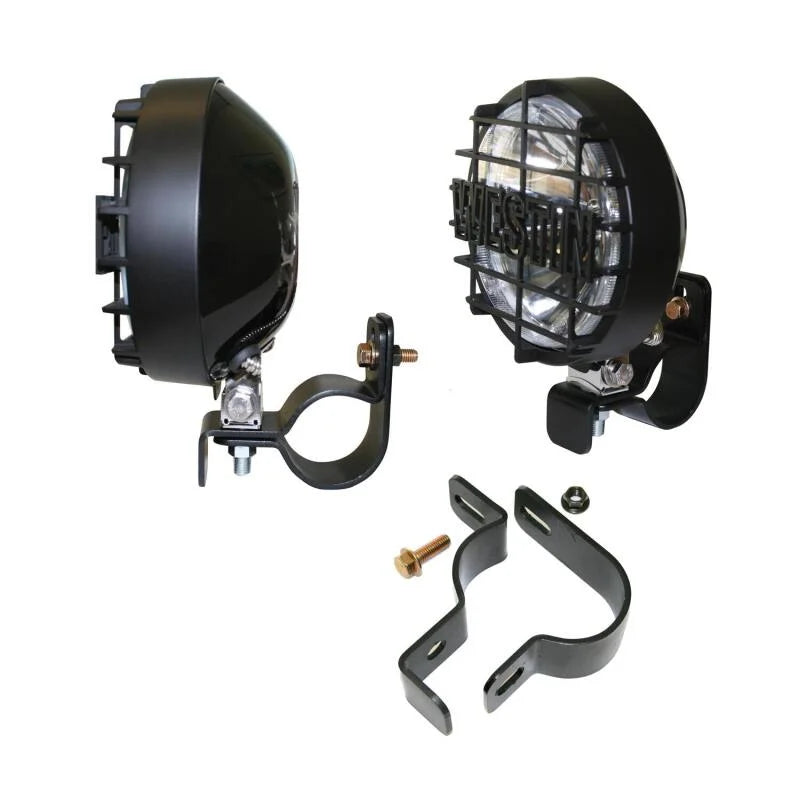 Westin HDX Grille Guard Light Clamps Universal (Pak of 2) - Black - Side View