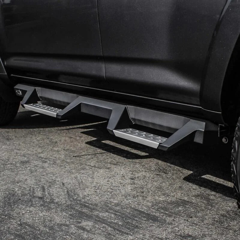 Westin HDX Stainless Drop Nerf Step Bars - Tex. Blk fits 2010-2024 Toyota 4RUNNER Trail Edition - Side View