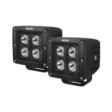 Load image into Gallery viewer, Westin HyperQ LED Auxiliary Lights 3in x 3in cube 20w Flood - Black - Side View
