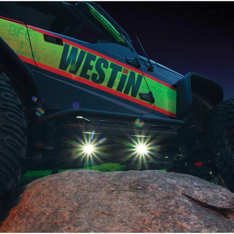 Westin LED Rock Light Kit - 07-18 Jeep Wrangler JK / 18-19 Jeep Wrangler JL - Side View