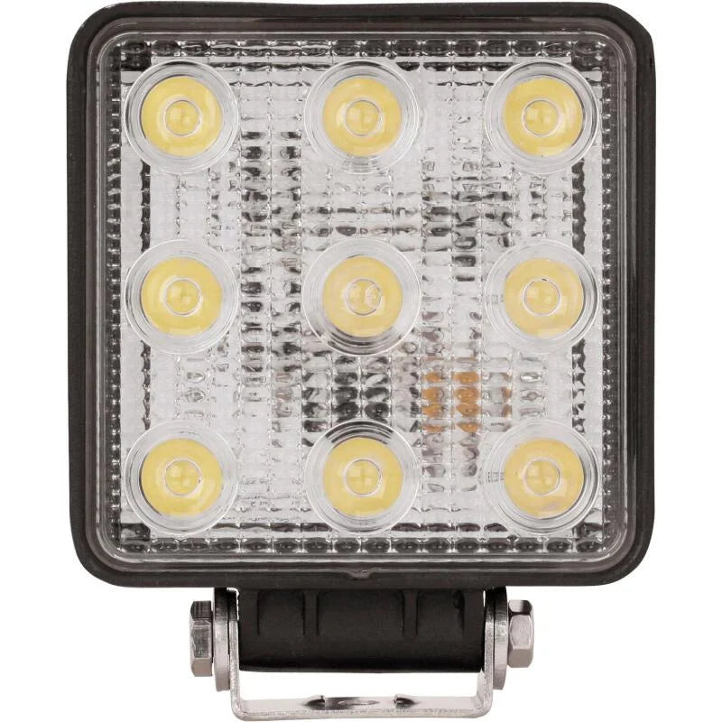 Westin LED Work Utility Light Square 4.6 inch x 5.3 inch Spot w/3W Epistar - Black - Side View