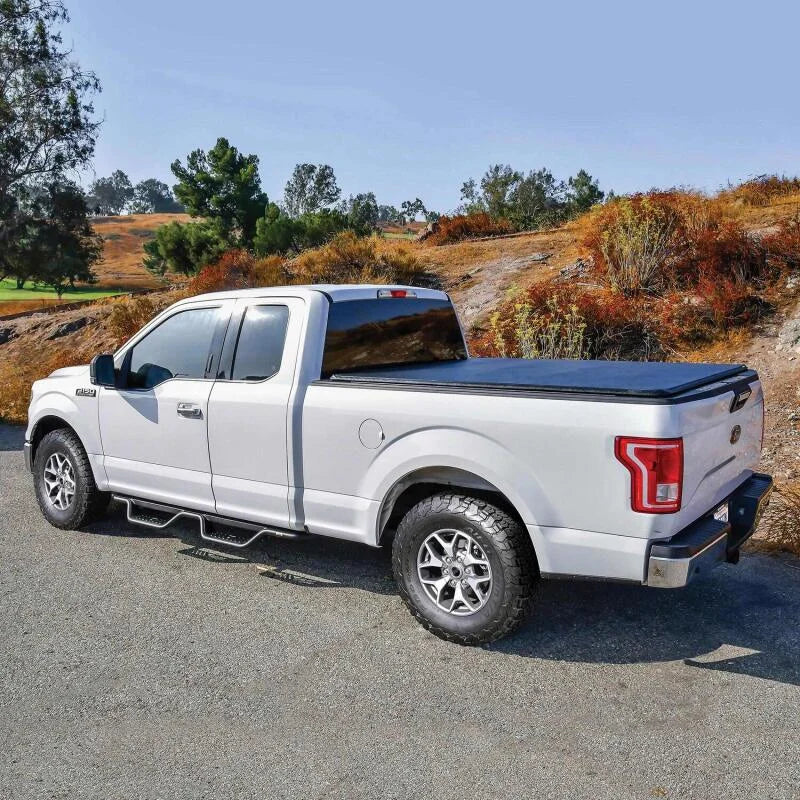 Westin Outlaw Drop Nerf Step Bars Tex Black fits 2015-2026 Ford F-150 / 2017-2026 Ford F-250 Super Duty, F-350 Super Duty - Side Vi...