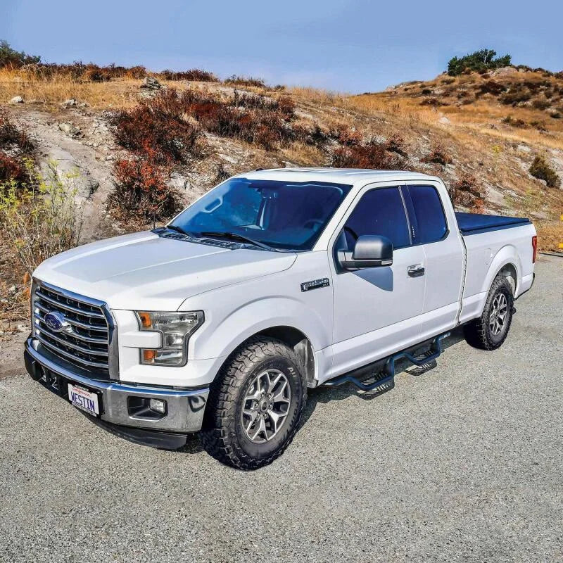 Westin Outlaw Drop Nerf Step Bars Tex Black fits 2015-2026 Ford F-150 / 2017-2026 Ford F-250 Super Duty, F-350 Super Duty - Installation Vi...