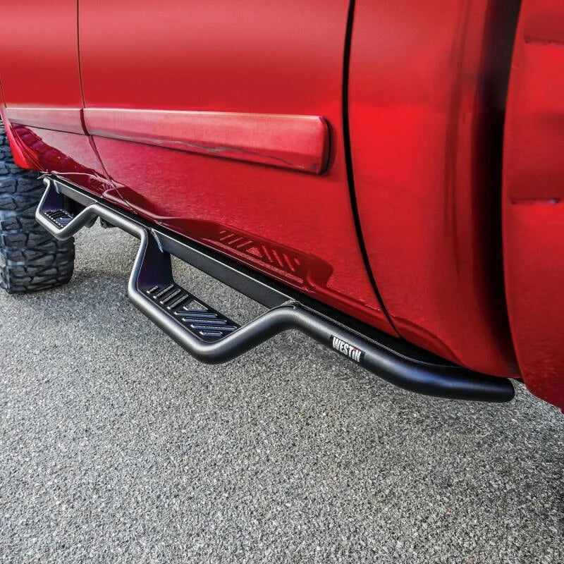 Westin Outlaw Drop Nerf Step Bars Textured Black fits 1999-2016 Ford F-250 Super Duty, F-350 Super Duty, F-450, F-550 - Si...