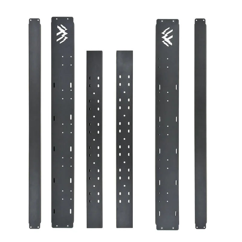 Westin Overland Cargo Rails 57in - Textured Black - Side View