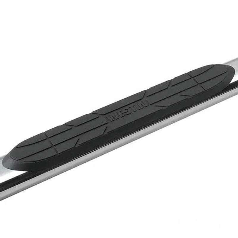 Westin Premier 4 Oval Nerf Step Bars 75 in - Stainless Steel - Side View