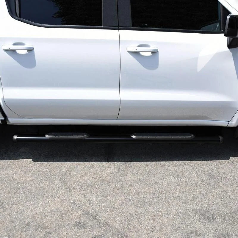 Westin Premier 4 Oval Nerf Step Bars - 85 in - Black - Side View