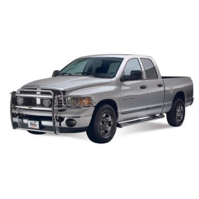 Westin Premier 4 Oval Nerf Step Bars 85 in - Stainless Steel - Side View