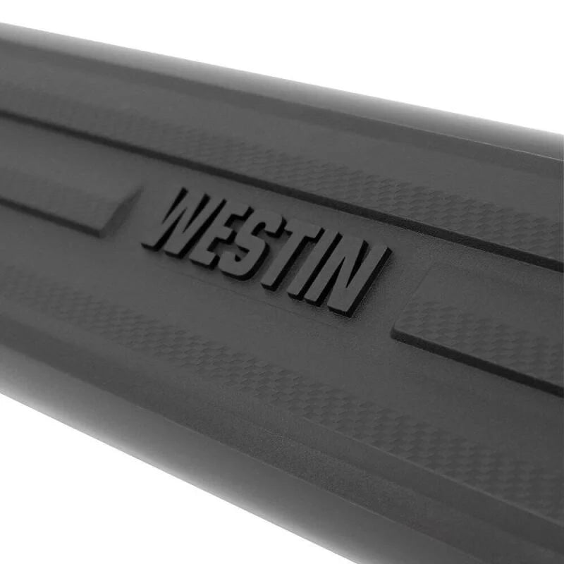 Westin Premier 6 in Oval Side Bar - Mild Steel 53 in - Black - Side View