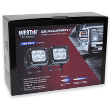 Load image into Gallery viewer, Westin Quadrant LED Auxiliary Light 3 inch x 2.5 inch Flood w/5W Cree (Set of 2) - Black - Side View