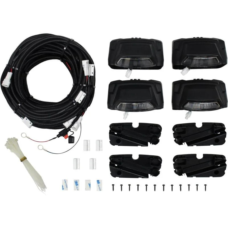 Westin R5 LED Light Kit - 4 End Caps Integrated LED Lights w/ Wiring Harness - Black - Main Product View