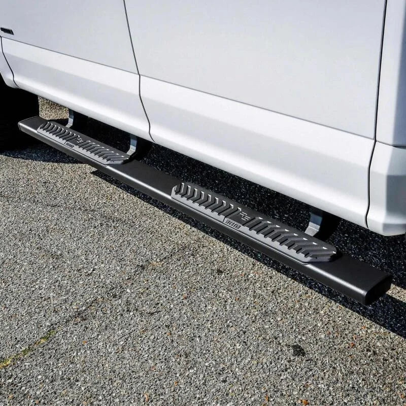 Westin Ram 15-21 Ford F-150 / 17-21 Ford F-250 & F350 Crew Cab R5 XD Nerf Step Bars - Black - Side View