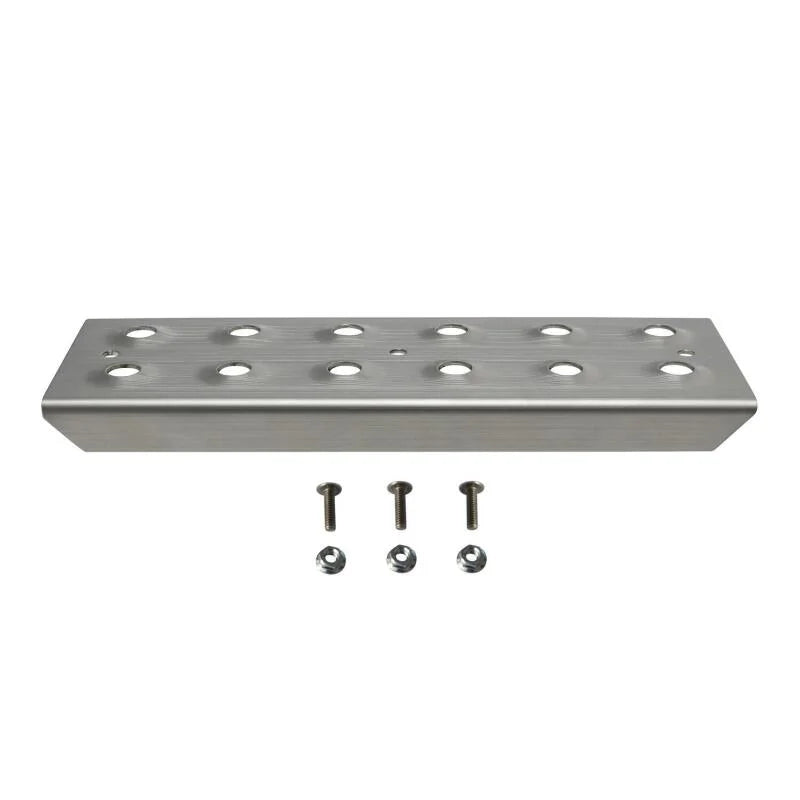 Westin Replacement HDX Stainless Drop Step Plate Kit 6in. w/Screws (Set of 2) - SS - Side View