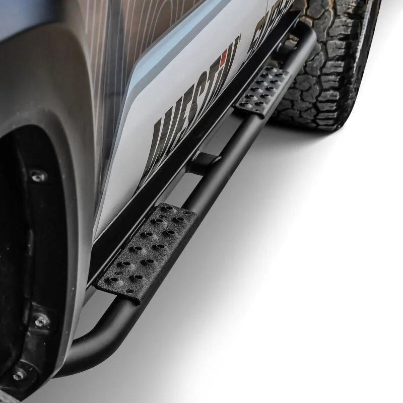 Westin Rock Slider - Textured Black fits 2005-2023 Toyota Tacoma - Back View