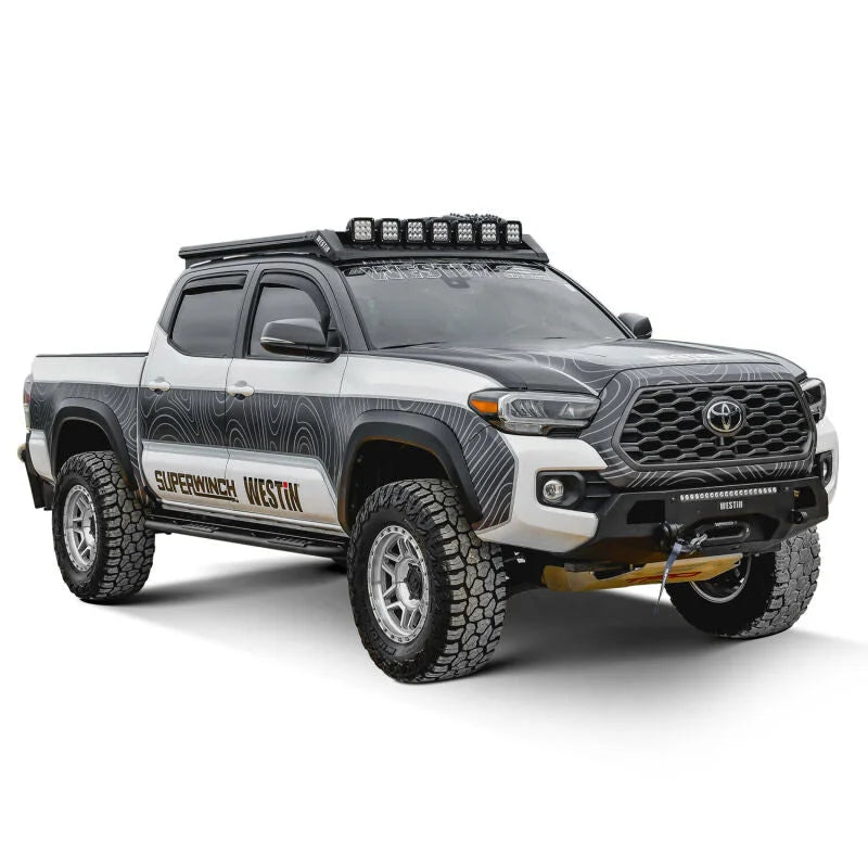 Westin Rock Slider - Textured Black fits 2005-2023 Toyota Tacoma - Installation View