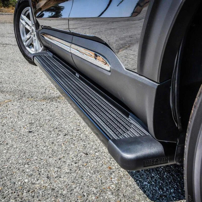 Westin SG6 Black Aluminum Running Boards 79 in - Back View