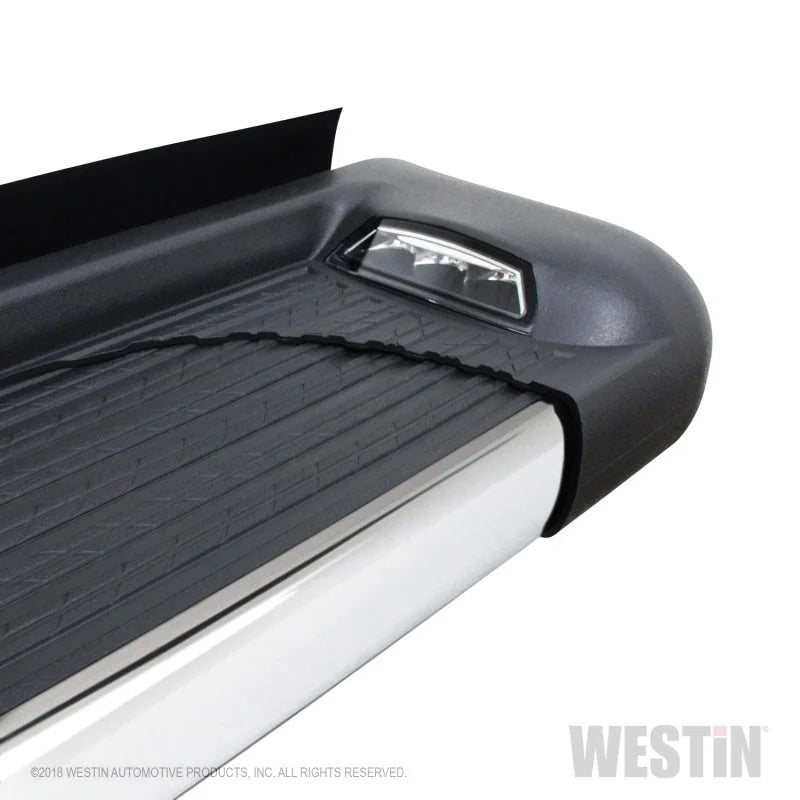 Westin SG6 Polished Aluminum Running Boards 74.25 in - Back View