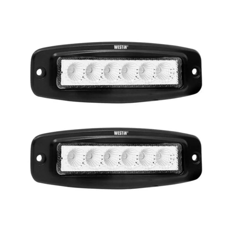 Westin Single Row 6 x 3W Bridgelux w/terminated wiring (set of 2) - Black - Side View