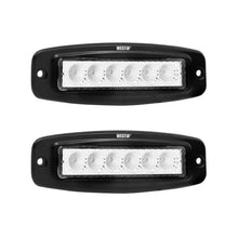 Load image into Gallery viewer, Westin Single Row 6 x 3W Bridgelux w/terminated wiring (set of 2) - Black - Side View