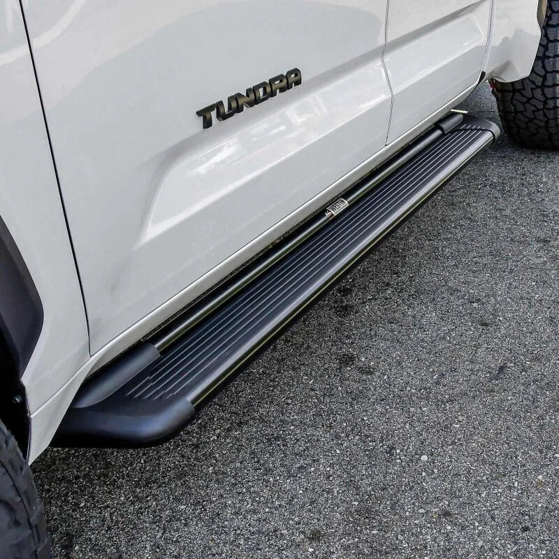 Westin Sure-Grip Aluminum Running Boards 79 in - Black - Back View