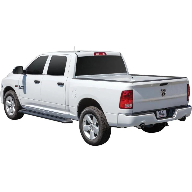 Westin Sure-Grip Aluminum Running Boards 85 in - Black - Back View