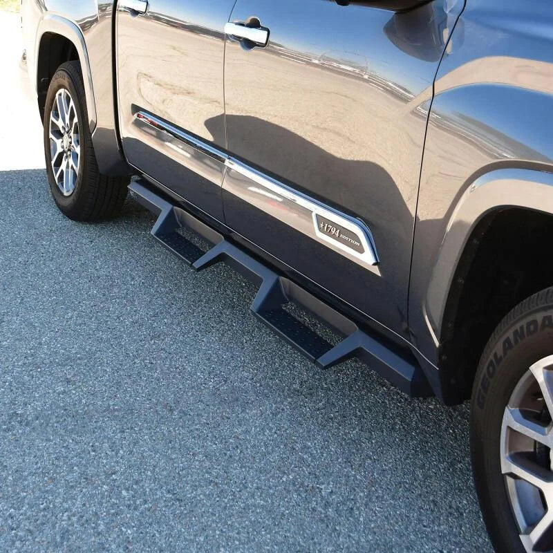 Westin Toyota Tundra CrewMax 2022 Drop Nerf Step Bars - Textured Black - Back View
