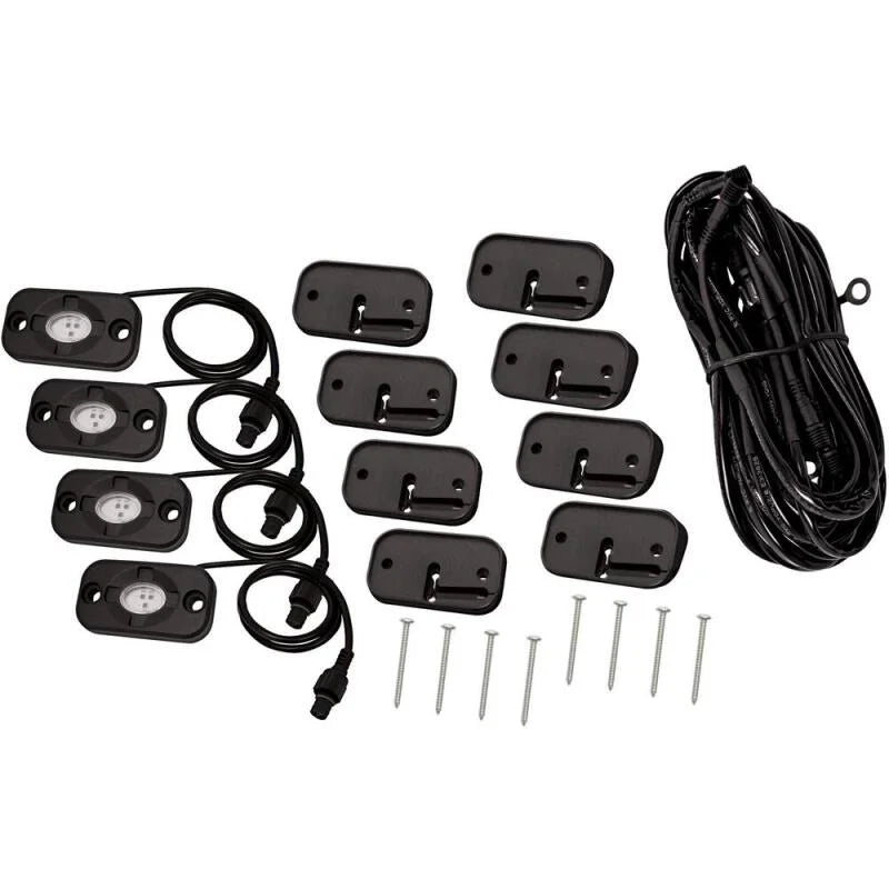 Westin Universal LED Rock Light Kit - 4 Lights - 14ft 9in Wiring Harness & Switch - Main Product View