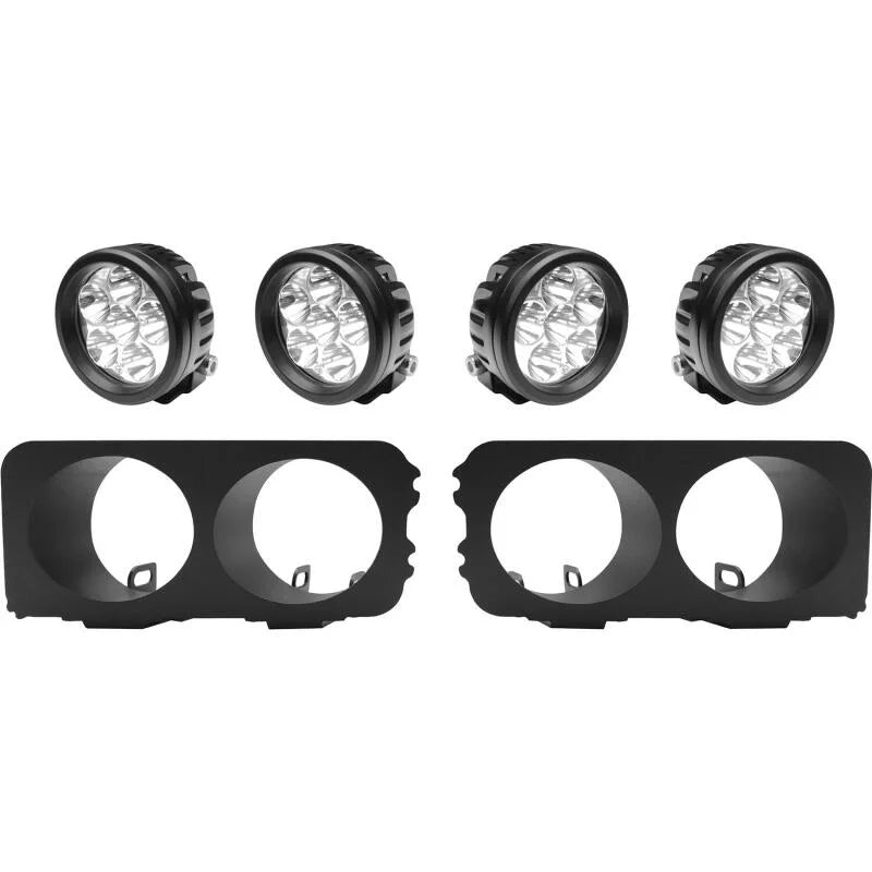 Westin Universal Light Kit for Outlaw Front Bumper - Textured Black - Side View