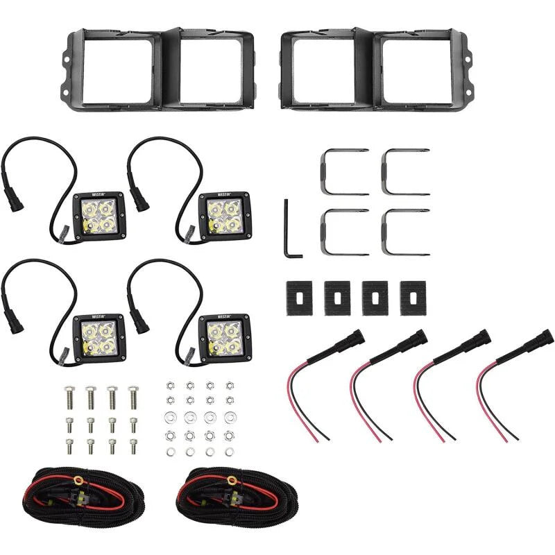Westin Universal Light Kit for Outlaw Front Bumpers - Textured Black - Side View