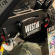 Load image into Gallery viewer, Westin Winch Mount License Plate Re-locator - Black - Side View