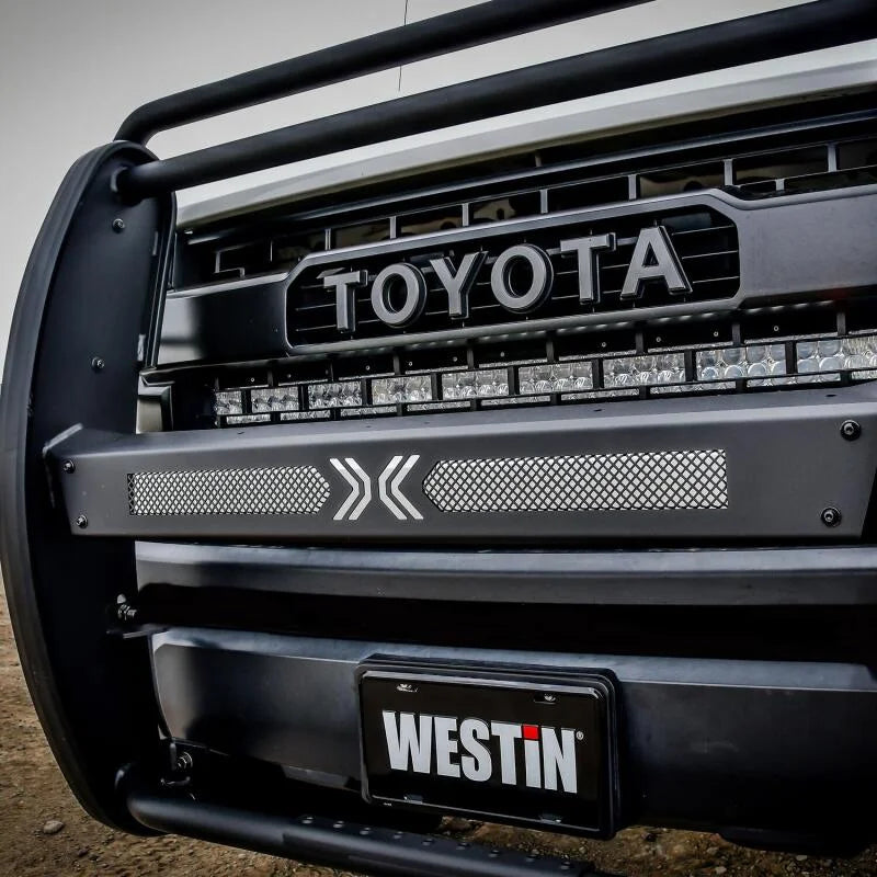 Westin X Grille Guard - Textured Black fits 2014-2021 Toyota Tundra - Back View
