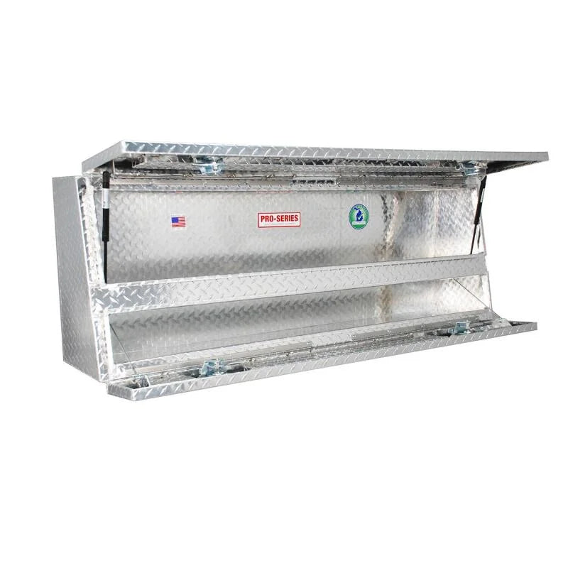 Westin/Brute Contractor TopSider 60in w/ Doors - Aluminum - Side View