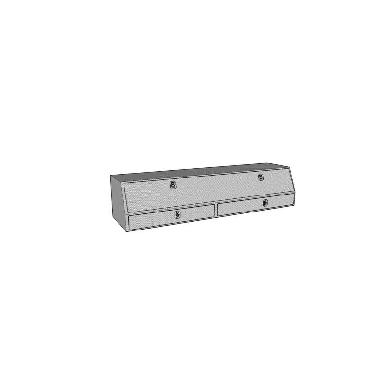 Westin/Brute Contractor TopSider 60in w/ Drawers & Doors - Aluminum - Side View