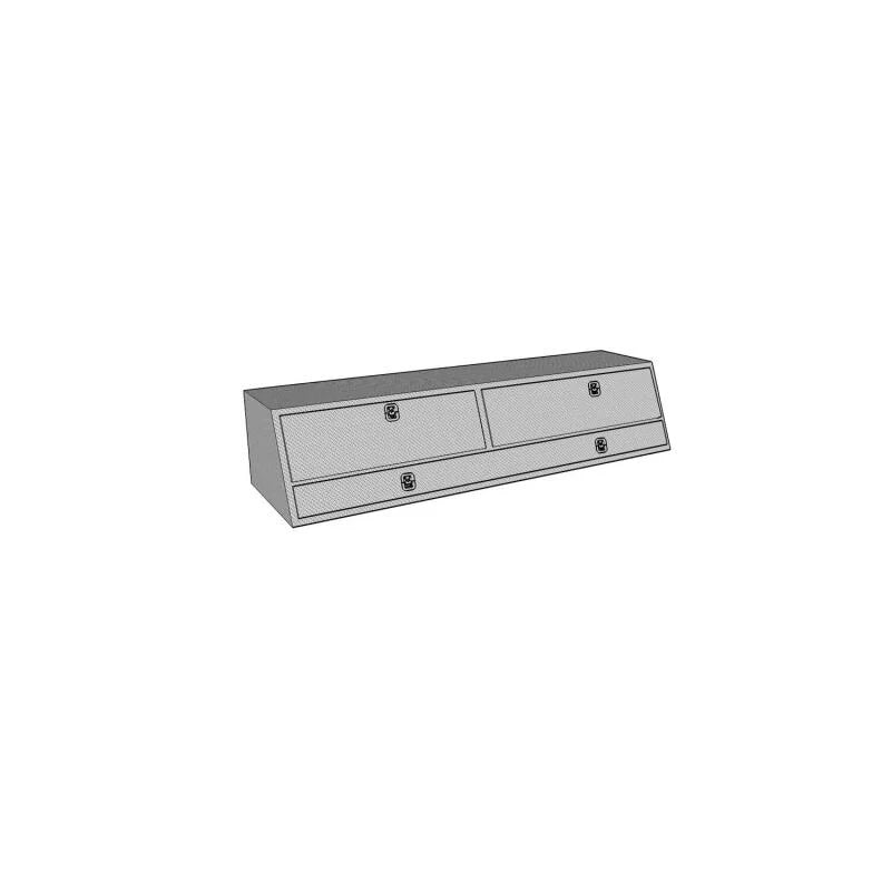 Westin/Brute Contractor TopSider 90in w/ Doors - Aluminum - Side View