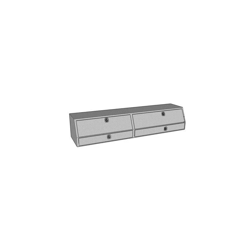 Westin/Brute Contractor TopSider 96in w/ Drawers & Doors - Aluminum - Side View