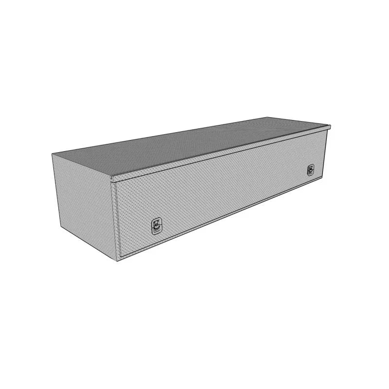 Westin/Brute HD Top Sider 13in x 60in w/flip up Door - Aluminum - Side View