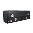 Load image into Gallery viewer, Westin/Brute High Cap 72in Stake Bed Contractor TopSider w/ Base Drawers - Textured Black - Side View