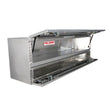 Load image into Gallery viewer, Westin/Brute High Cap 72in Stake Bed Contractor TopSider w/ Bottom Drawers - Aluminum - Main Product View
