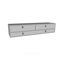 Load image into Gallery viewer, Westin/Brute High Cap 96in Stake Bed Contractor TopSider w/ Doors - Aluminum - Back View