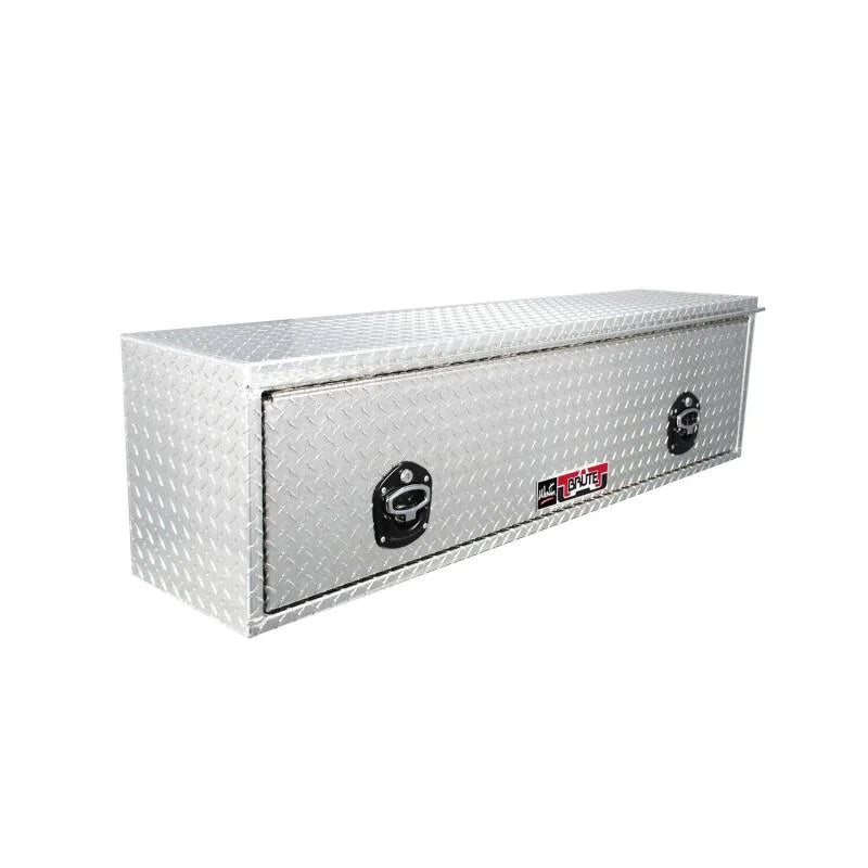 Westin/Brute High Cap HD Top Sider 16in x 72in w/flip up Door - Aluminum - Side View