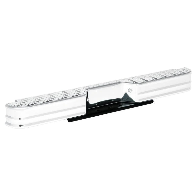 Westin/Fey 67-96 F-Series Style Side / 97-98 F-250/350 HD Diamondstep Universal Bumper - Chrome - Side View