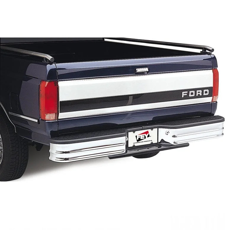 Westin/Fey 67-96 F-Series Style Side / 97-98 F-250/350 HD Surestep Universal Bumper - Chrome - Back View