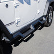 Load image into Gallery viewer, Westin/HDX 07-17 Jeep Wrangler Unlimited Drop Nerf Step Bars - Textured Black - Side View