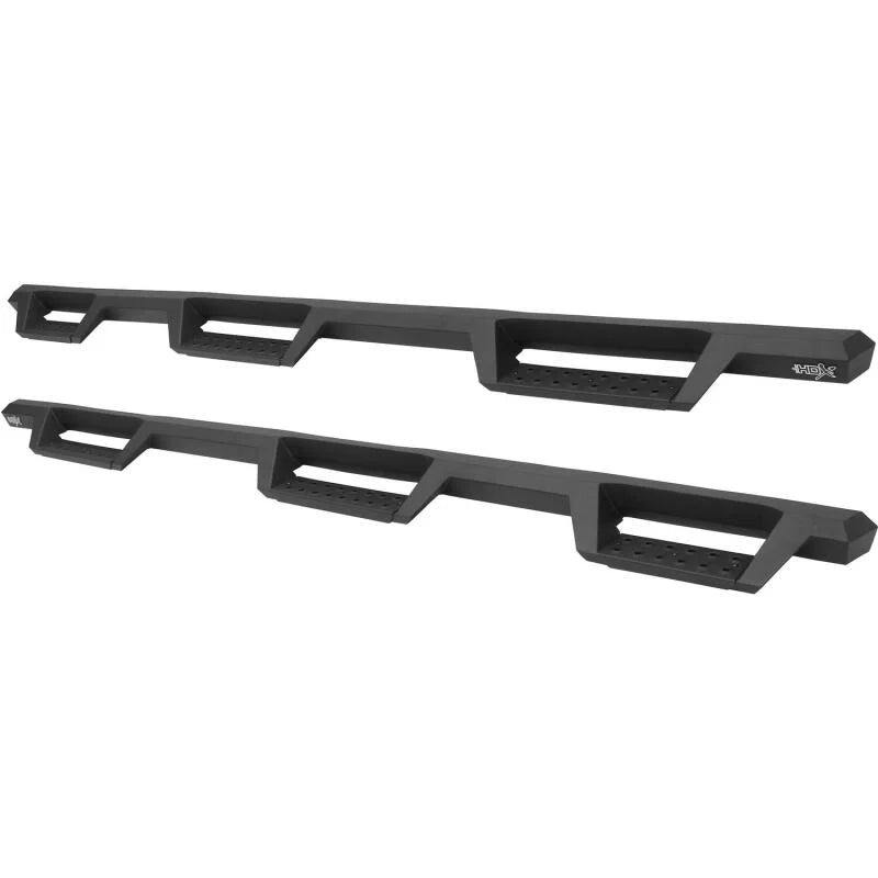 Westin/HDX 07-18 Chevrolet Silverado (Excl. Classic) 6.5ft. Bed Drop W2W Nerf Step Bars - Tex. Blk - Installation View